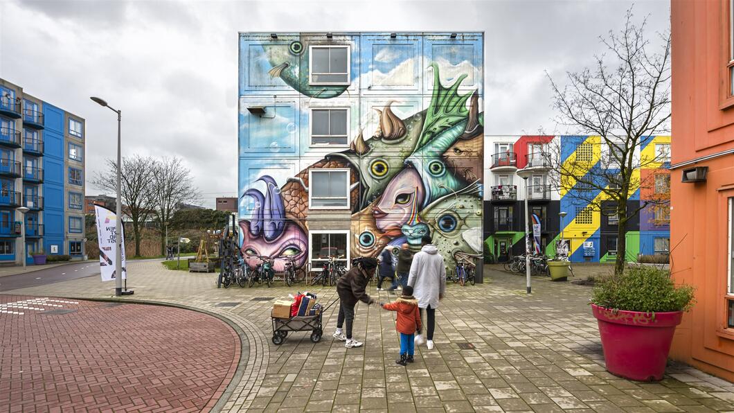 Muurschildering in Amsterdam Zuidoost
