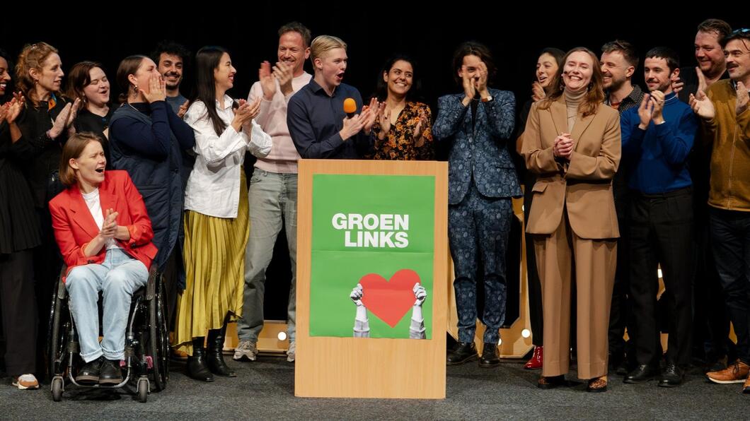 alle kandidaten op het podium