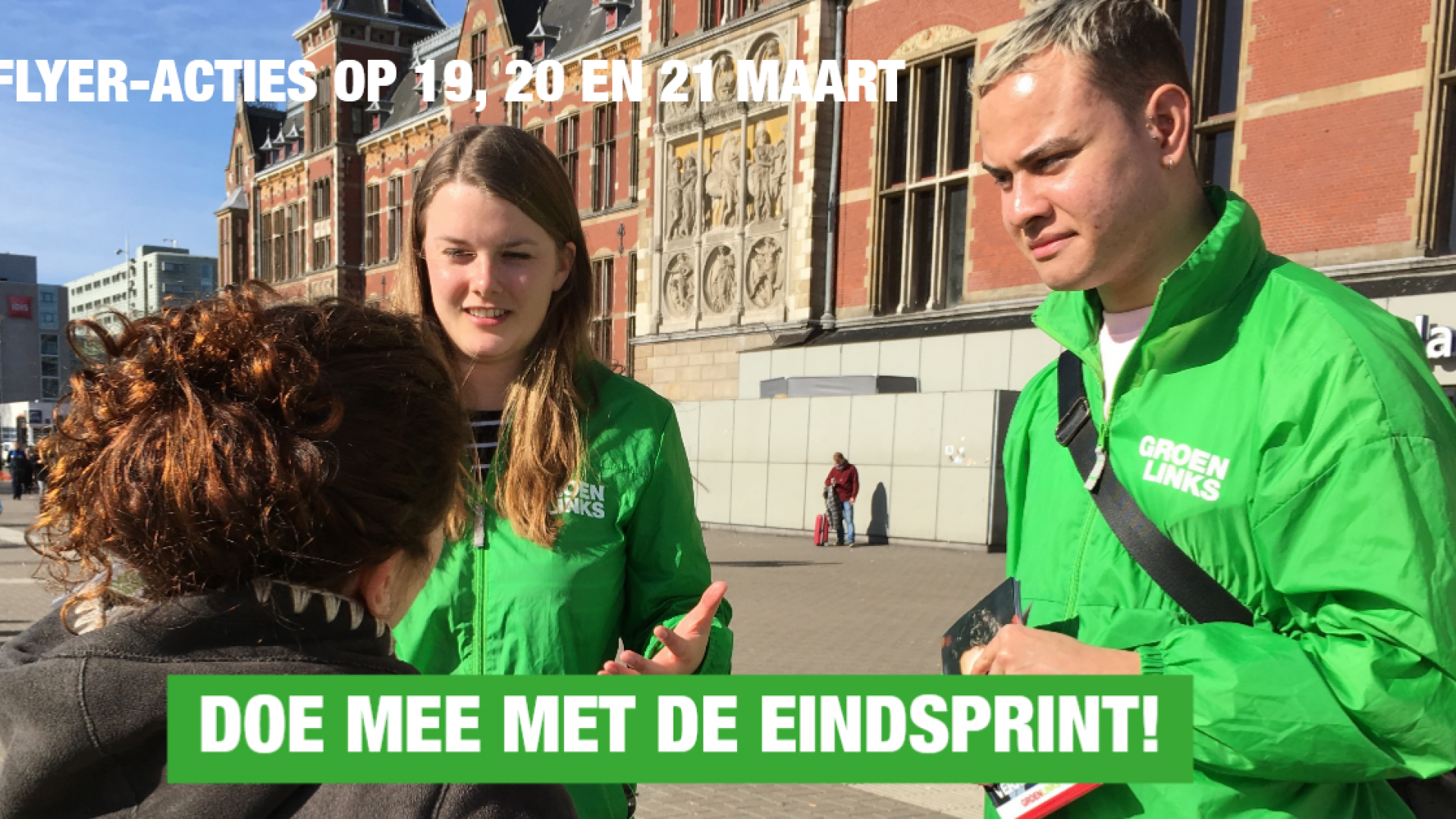 groenlinks actie flyeren