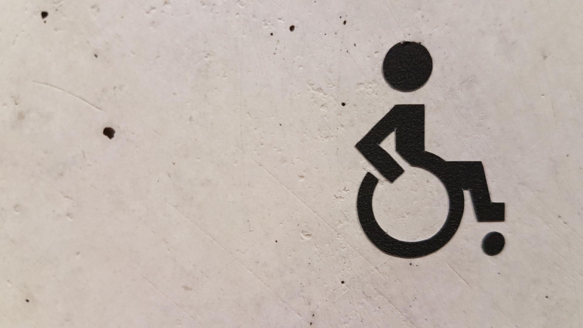 Symbool van rolstoel